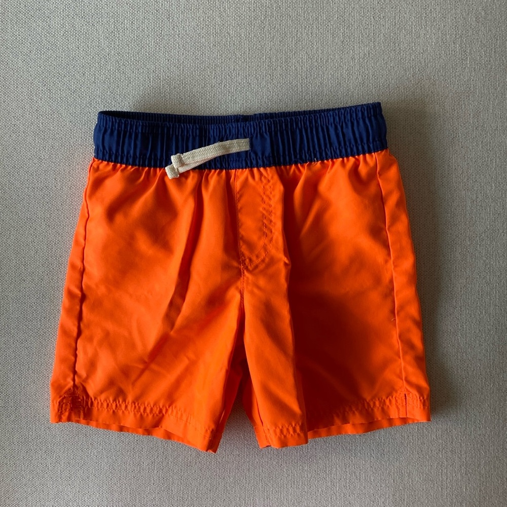Cat & Jack Toddler Boy’s Swim Shorts Blue/Orange 4T